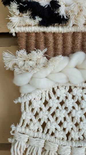 Macraweaving-seinätekstiili