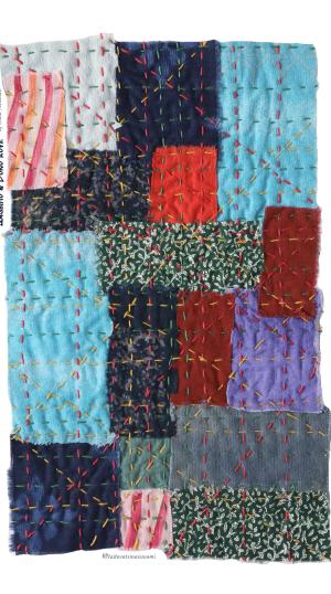 sashiko, boro, kirjonta, elina helminen, verkkokurssi, kässäkurssi, onni elää käsitylössä, taito, taito varsinaissuomi, turun taitokeskus, turku, vanha suurtori, hilja mustonen, luova kirjonta, japani