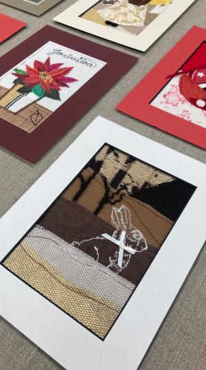 Tilkkumaalatut joulukortit