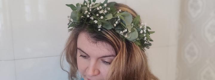 kukkaseppele festariviikonlopuksi itse tehden
